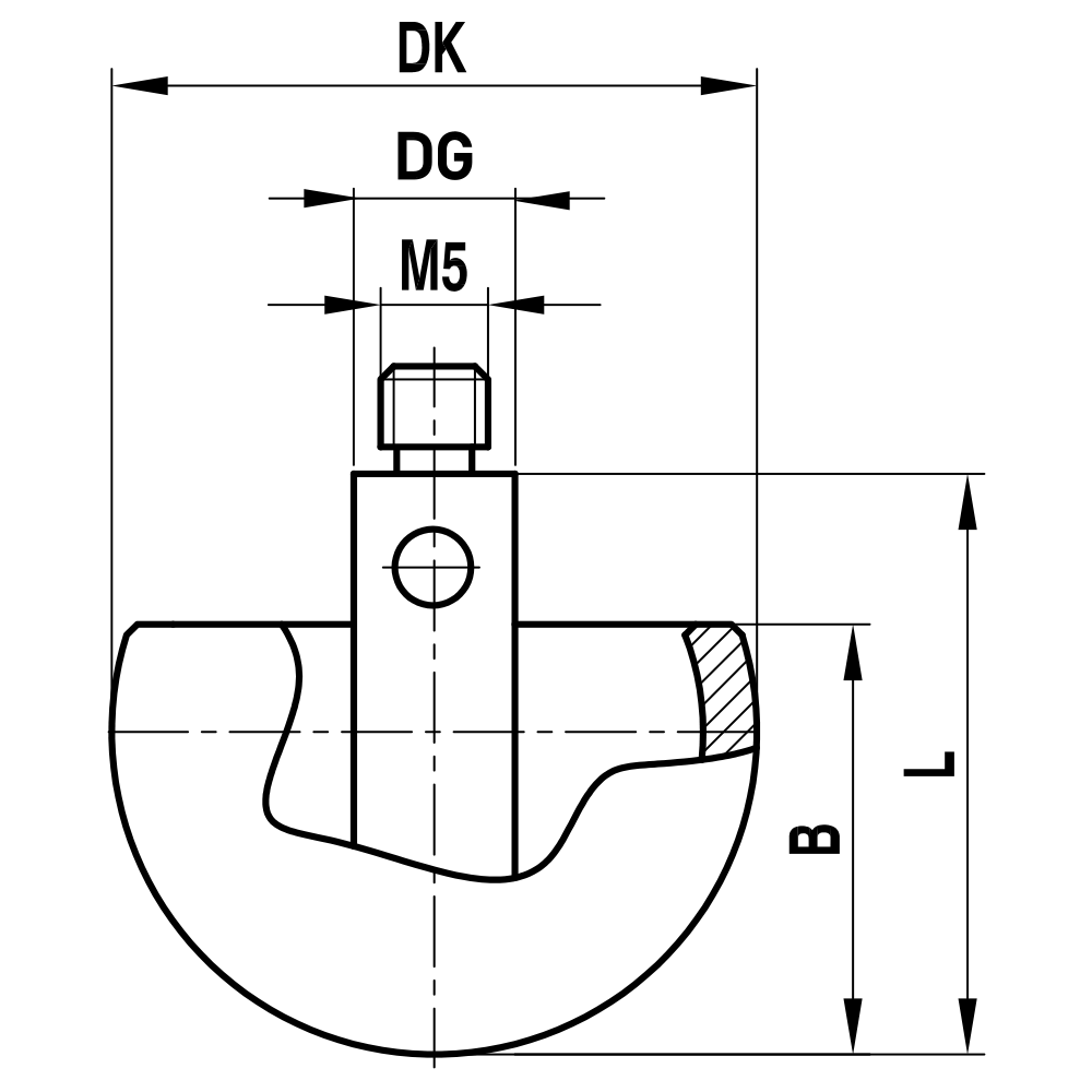 Drawing of product HK M5 180 10 020