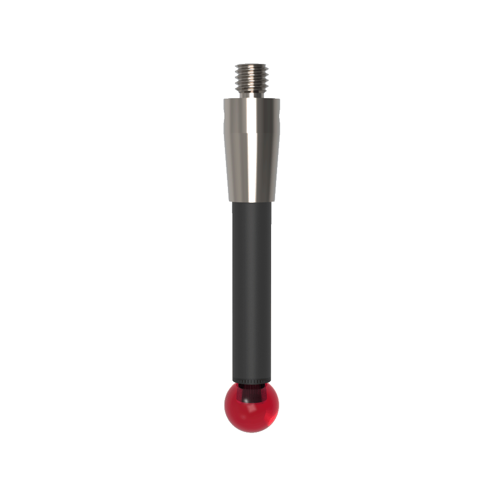 Straight Styli; base: titanium; stem: carbon fiber; ball: ruby