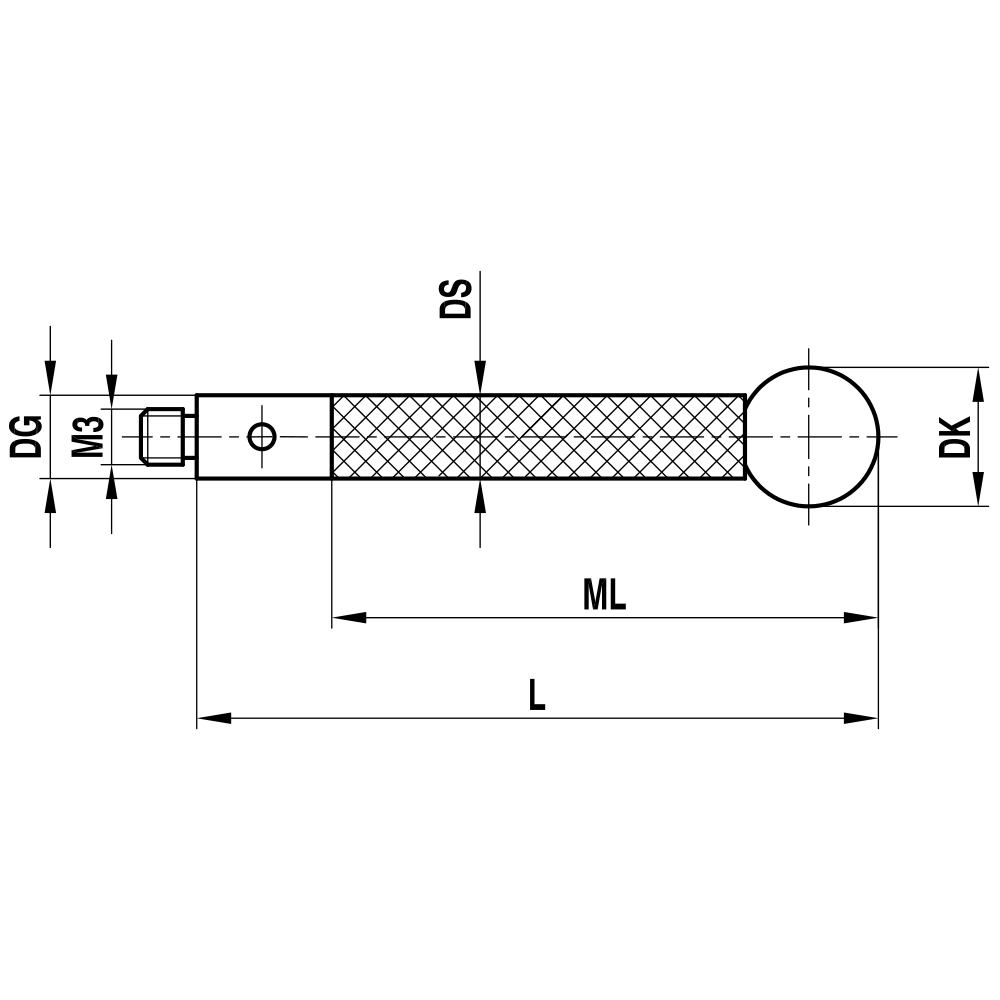 Drawing of product TC M3 080 05 100