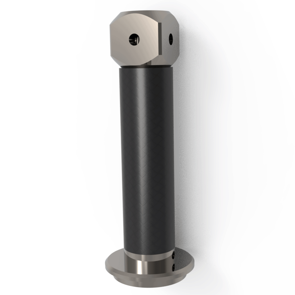 Extension; base: titanium; stem: carbon fiber