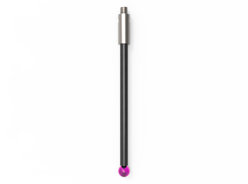 Straight Styli; base: stainless steel; stem: carbon fiber; ball: ruby