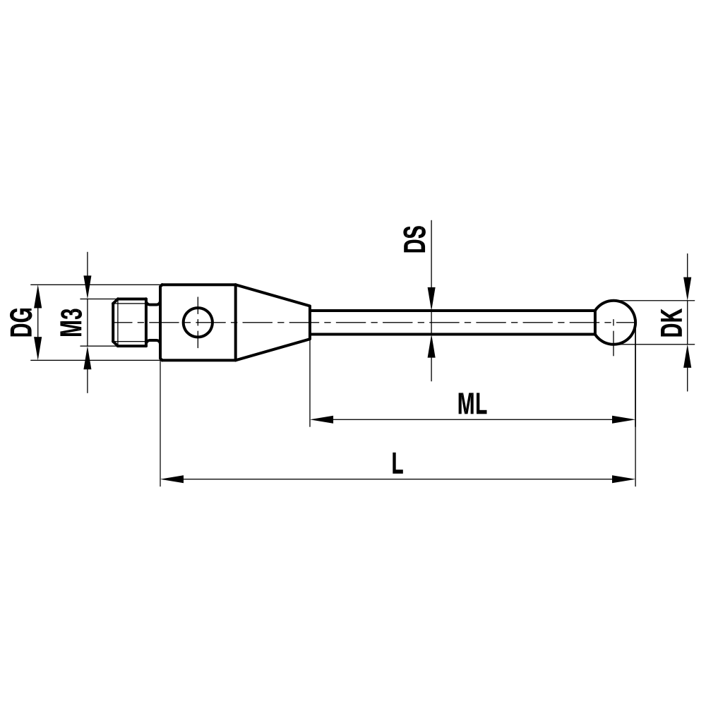 Drawing of product TH M3 015 05 030/9,0