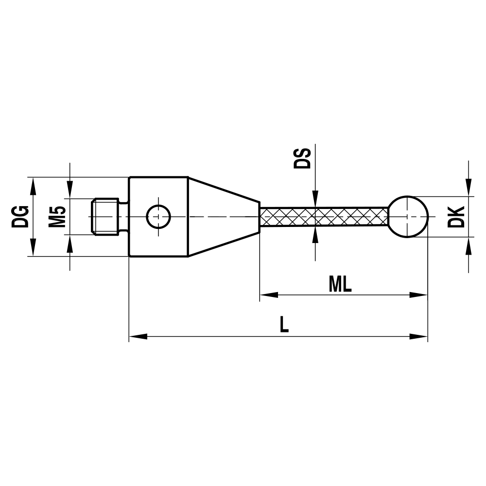 Drawing of product TC M5 050 11 075