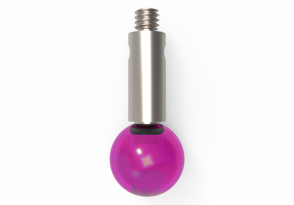 Straight Stylus; base: stainless steel; stem: stainless steel; ball: ruby